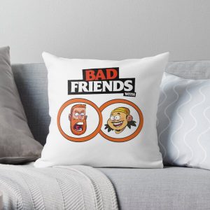 BAD FRIENDS PODCAST - BOBBY LEE - ANDREW SANTINO Throw Pillow RB1010 product Offical Bad Friends Merch
