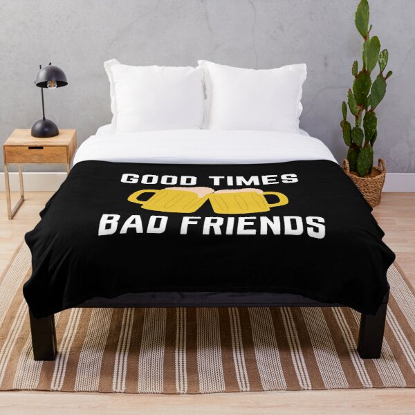 Good Times Bad Friends Retro Mens Boys Throw Blanket RB1010 product Offical Bad Friends Merch