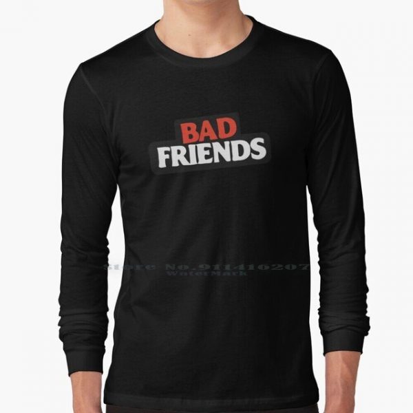 Bad Friends Podcast Long Sleeve T Shirt Cotton Bad Friends Podcast Chris Delia Joey Diaz - Bad Friends Store